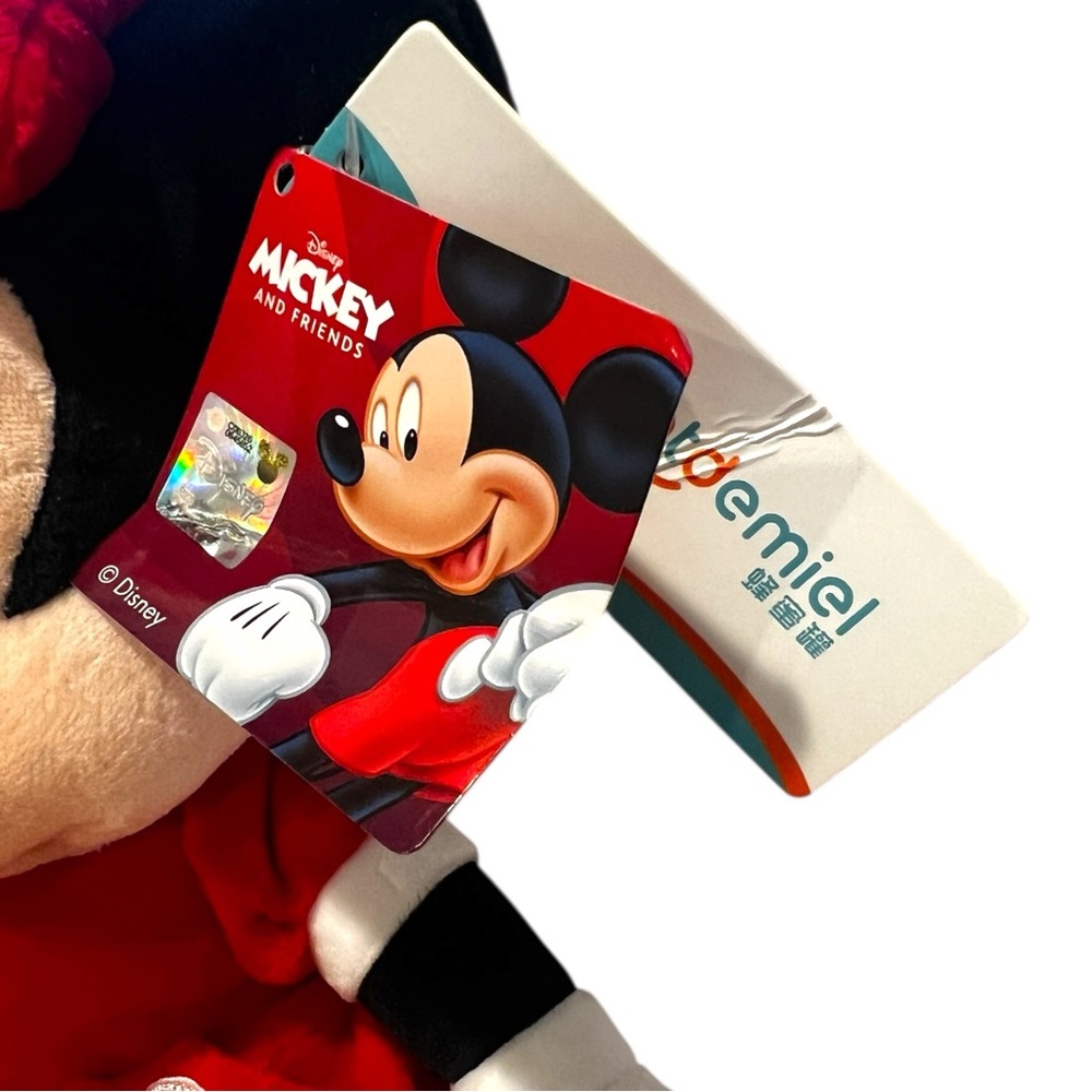 NWT-Disney Minnie Mouse Plush, wearing a Red Dress w/White Polka Dots, 12 inches - Picture 4 of 7